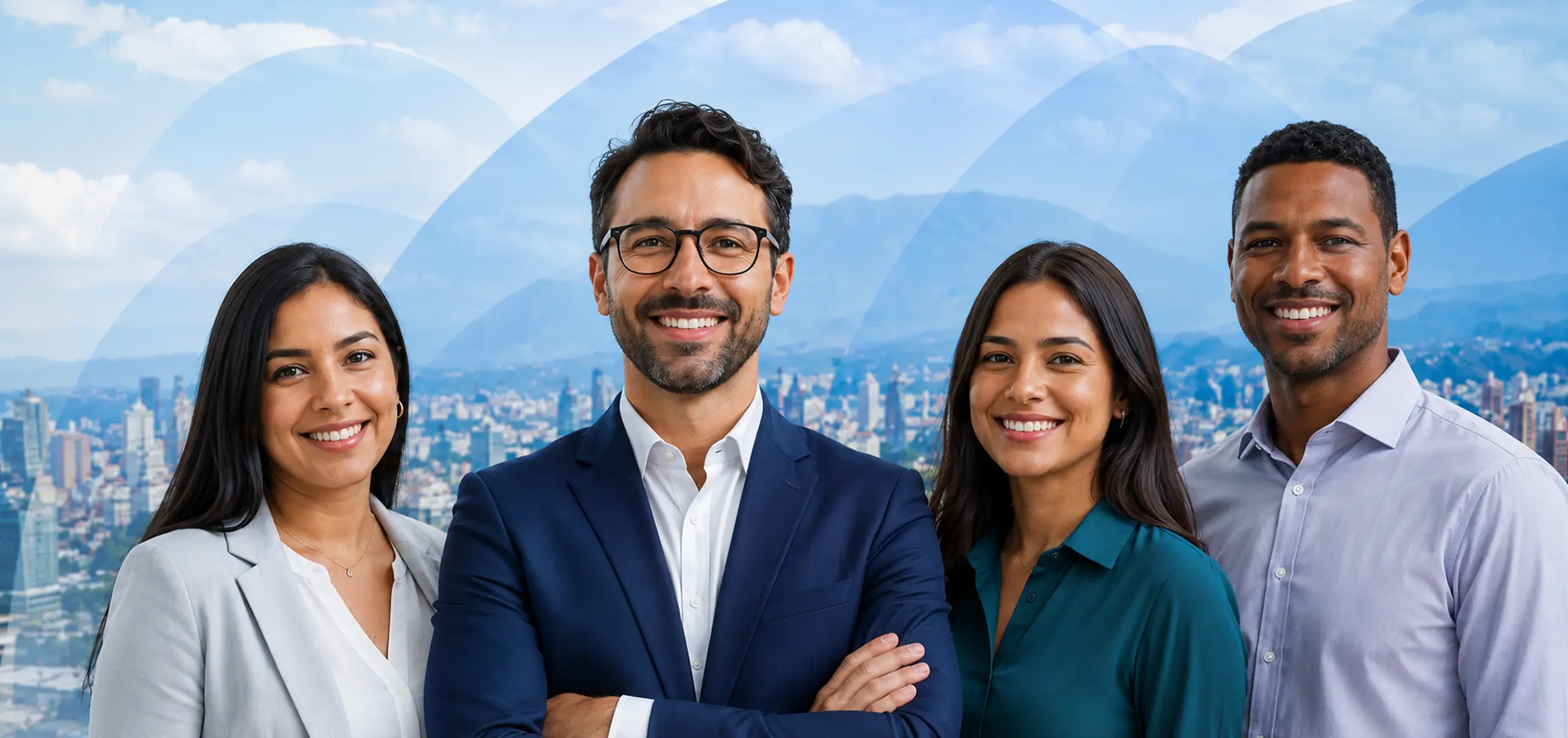 Equipo diverso de profesionales venezolanos de selección y talento